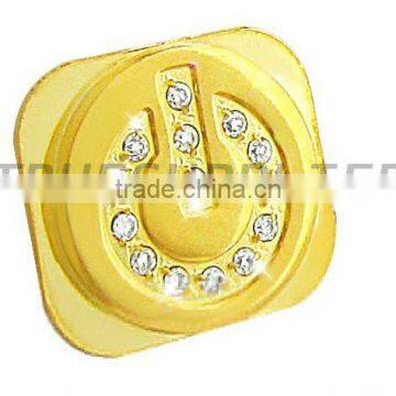 Luxurious parts for iPhone 5 Diamond Home Button golden