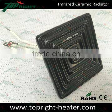 250w Flat Hollow Heating Efficient Flat Ceramic Infrared radiator