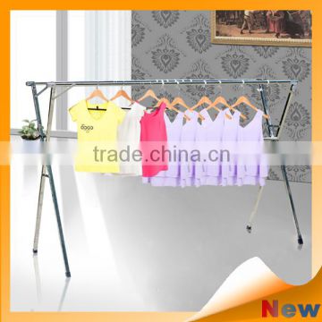 2015 Hot sale telescopic&adjustable heavy duty double pole laundry rack stainless steel clotheshorse