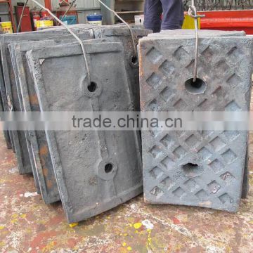 High Manganese Steel Crusher Liner Plate for Ball Mill