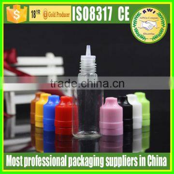 Vapor Liquid Clear PET e Liquid Bottle 10ml PET Dropper Bottle