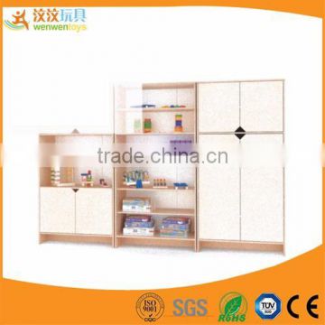 Wooden cabinet preschool furniture,unique wood wardrobe storage