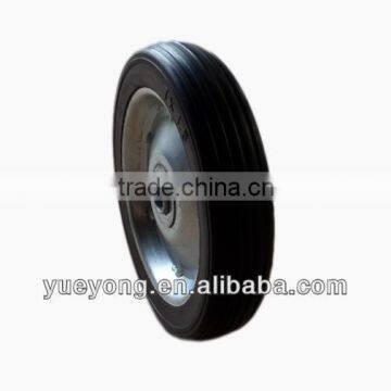 7x2 Solid rubber wheel/hand trolley wheel/steel wheel