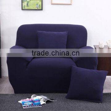 Popular elastic stretch leather sofa slipcover sapphire blue008