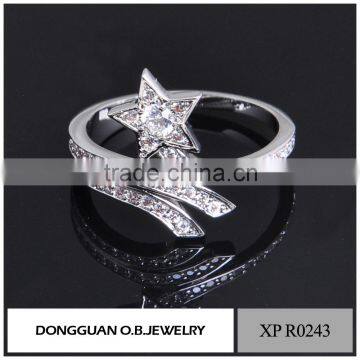 China Factory Custom OEM Sterling Silver Rings Rhodium Polished Wedding Rings for Women photo-2