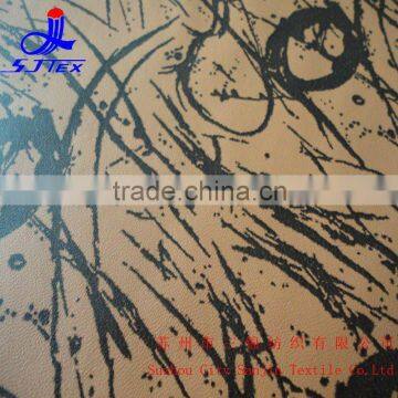 Imitation Leather Printing PU Twill Peach Skin For Jackets
