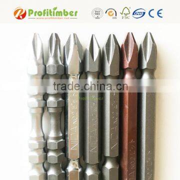 Heavy duty crv double cross screwdriver bits