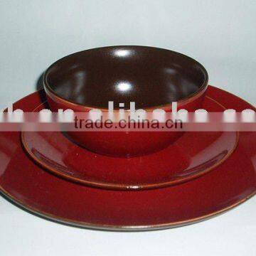 Porcelain Red Dinnerware Set