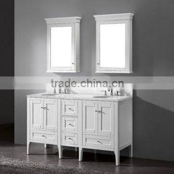 60 inch Matte White Double Sink Bathroom Vanity LN-S5061