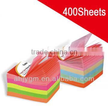 400/500 Sheets Neon/Soft Color Sticky Memo Pad/Block