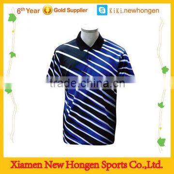 Factory directly sell oem service striped badminton jersey