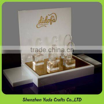 Colored L Style MDF Wrist Watch Holder Wood Watch Display Counter