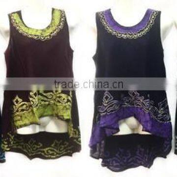 Wholesale India Made Rayon Silk Tie Dye Tops Shirts photo-4