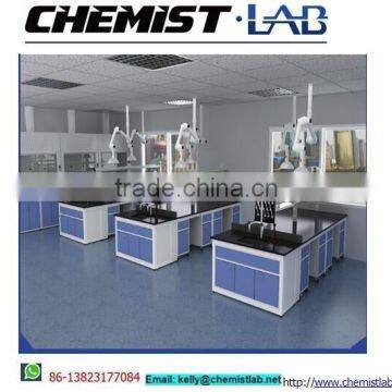 Chemical Resistant All Steel Lab Work Table With Dry Rack & PP Sink In Laboratory Table & Lab Furniture