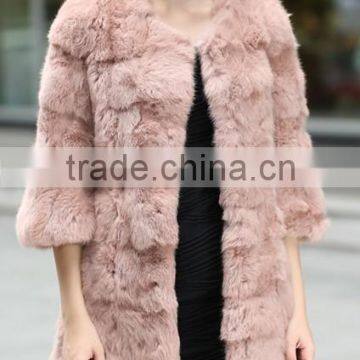 Fancy Graceful Women Fur Winter Coat Knitted Sheep Coat