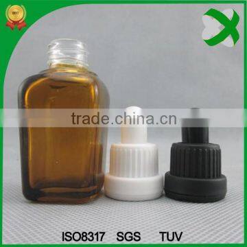 trade assurance 1 oz amber square glass dropper bottle for e liquid