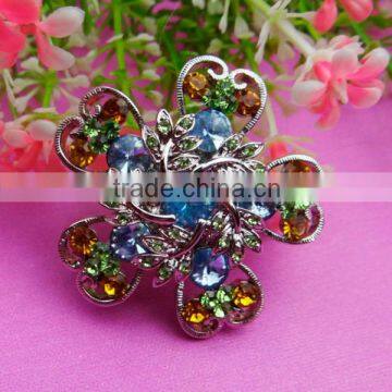 indian cheap rhinestone heart brooch for wedding invitaion