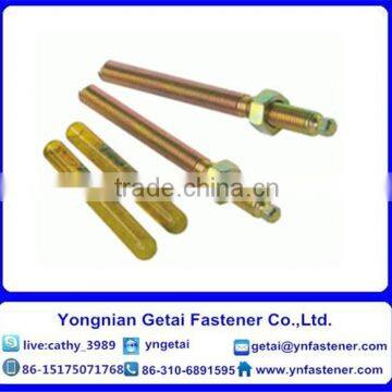 Chemical Anchor, Electro Galvanized wedge Anchor, Color-zinc plated Wedge Anchor with good quality