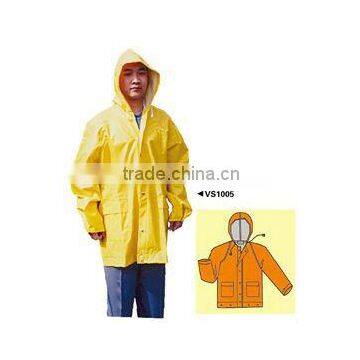 0.32mm blue pvc/polyester raincoat