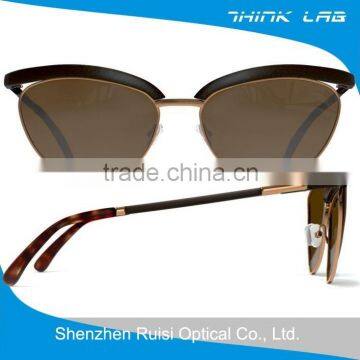 French Eyeglass Frames Brown Glasses Sun Metal Sunglasses Polarized photo-2