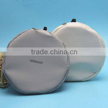 new porducts round bottle drawstring leather bag for LED packing