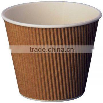 disposable cup/ vertical ripple paper cup/ take away ripple cups with good quality