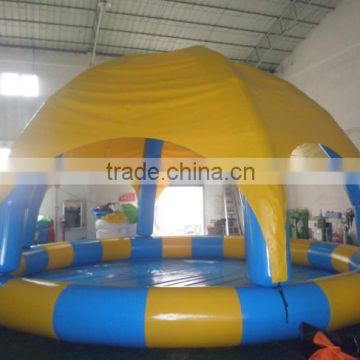 inflatable pool and tent/outdoor water pool with roof cover/new design inflatable pool