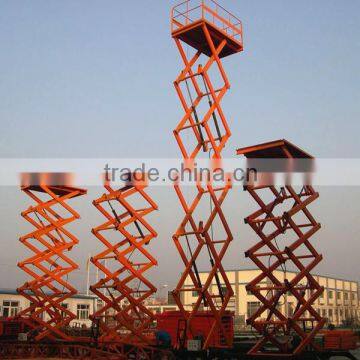 Hydraulic scissor platform lift With Four Wheels FOR high sky working