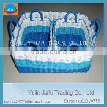 Decorative handmade weaving indoor PP storage basket