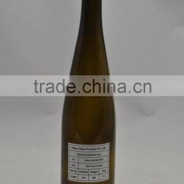 750ml cork top bordeaux bottle/hock glass bottle/empty glass wine bottle