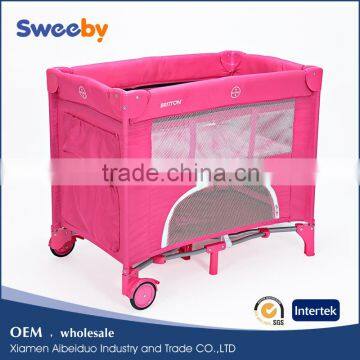 SGS certification baby play yard travel baby cot bed baby stroller playpen