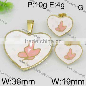 Hot Selling Heart Style Gold Color Jewelry Set From China Suppliers Jewelry photo-2