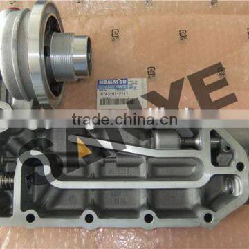 LUBRICATING OIL COOLER COVER 6743-61-2111 for 6D114