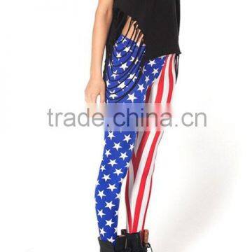 Wholesale flag Stars and Stripes leggings fitness digital print leggings for women