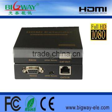 3d HDMI Extender100m over cat6 support HD BaseT, RS232 and Lan transmitting at the same