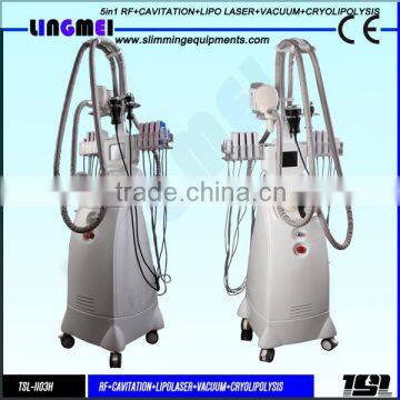 Professional manufacturer most effective 5in1 vacuum auto roller multipolar rf cavitation cryolipolysis lipo laser