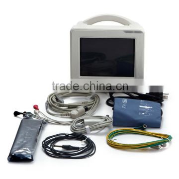 8 inch Multi parameter ECG NIBP SPO2 PR TEM REP Patient Monitor with Optional Printer CE/ISO