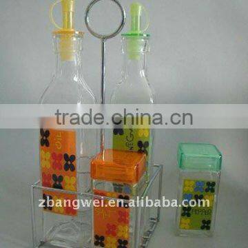 glass transparent jar used for spice