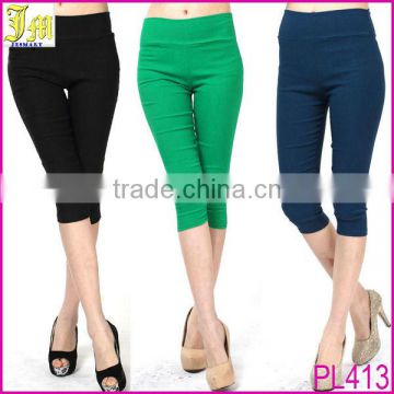 Women Casual Candy Seventh Pants Stretch Tight Short Leggings Loose Trouser