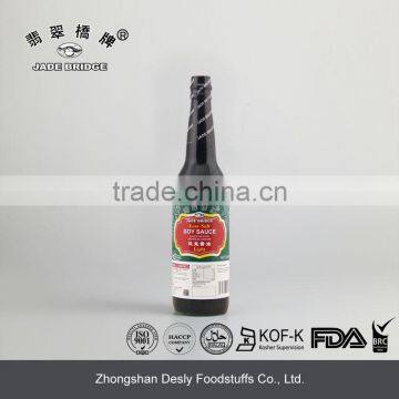 Oriental seasoning low sodium and non MSG light soy sauce for supermarket 625ml