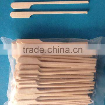 flat bamboo skewers with logo printed handle for food