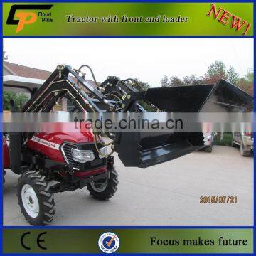 multi-purpose mini farm tractor with 4 in one bucket loader