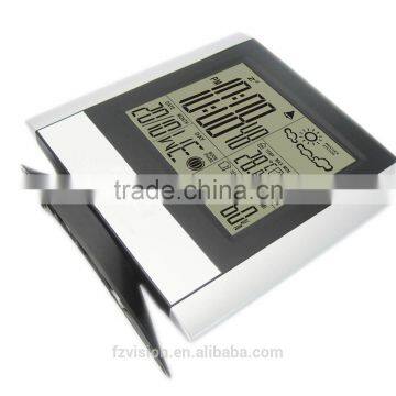 Hygrometer Weather Forecast Clock, 433MHz Wireless Weather Station Kit With Indoor Outdoor 2 Remote Sensors, Led Weather Clock photo-3