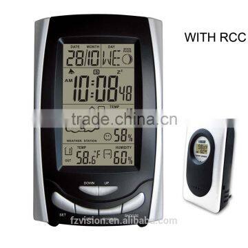 Digital RCC Wifi Auto Weather Station Hygrometer,433 MHz Wireless RF RCC Weather Station Clock Thermometer