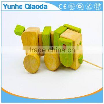 Pull Along Dog Wooden Toy Wiggles as You Pull They Make a Clicking Sound and Make a Fun Baby photo-4