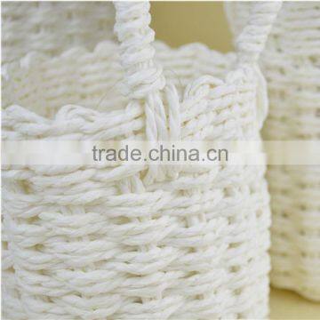 Wholesale Single Handle Design White Gift or Home Decorative Baskets