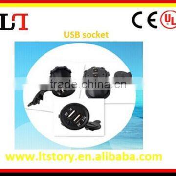 DC 12V dual usb socket fit for car bus marine