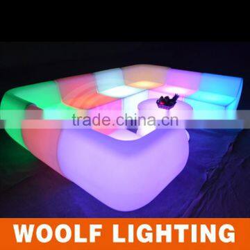 Modern Bar Plastic Illuminated LED Sofa Corner