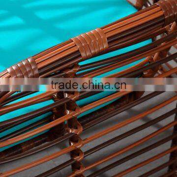 Brown Color Poly Rattan Garden Furniture Set 1 Table 4 Chairs photo-4