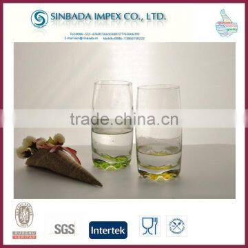 FDA inspection wholesale bottom colored water glass